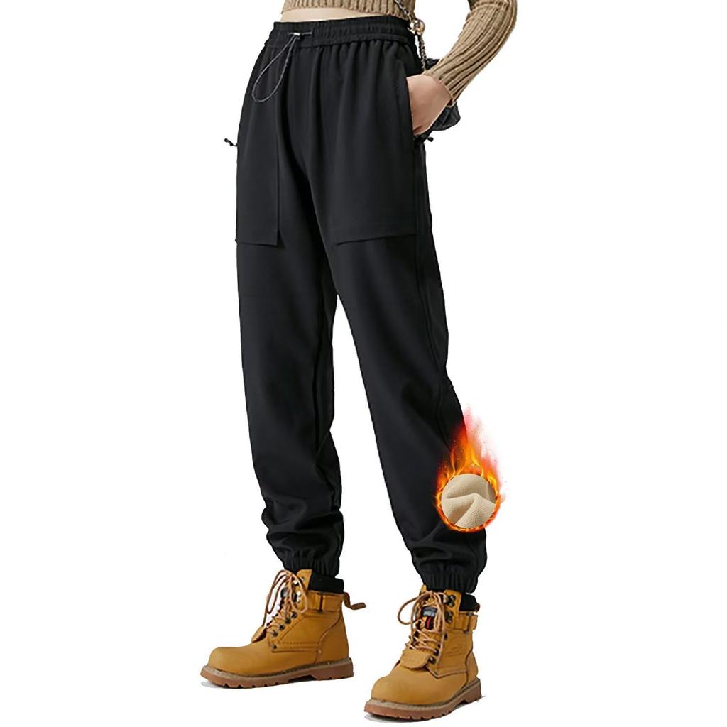 FLYGAGA Cargo Jogger Cold Weather Outdoor Long Trekking Available In 2 Styles Women's Pants, Pants, Fleece-Lined Trousers, Sweatpants, Pants,