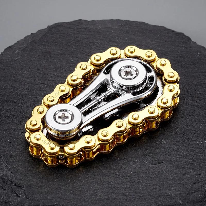 Adult Toys Spiner Anti-stress Anxiety Fingertip Spiral Edc Fidget Spinner Sprocket Flywheel Fidgets Metal Bicycle Chain Relief