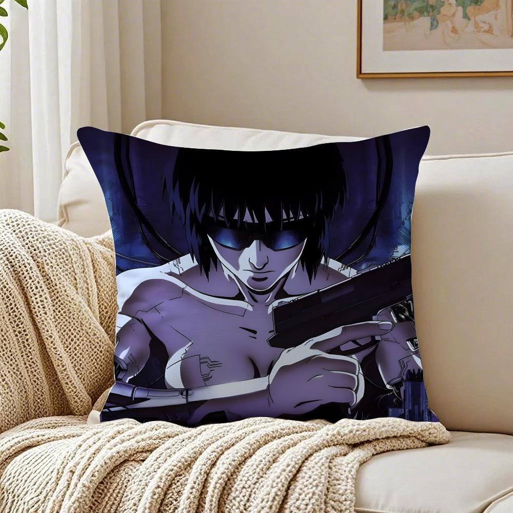 anime scifi GGhost IIn The SShell Cushion Cover Pillowcase Antidustmite living Room Sofa Decor Cushion Room