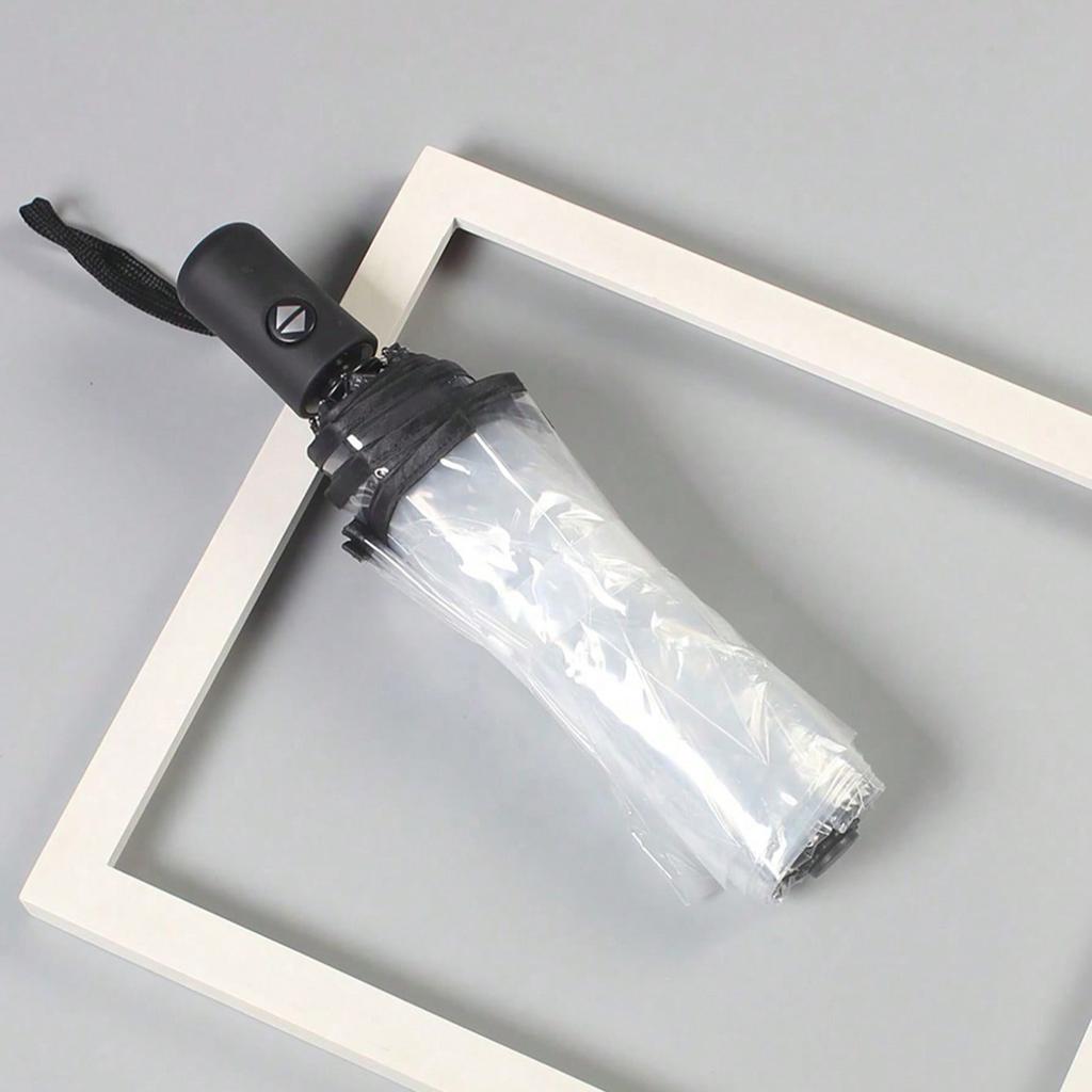 1Pc Transparent Umbrella Folding Automatic Open and Close Umbrella Mori Three-Fold Student Sunny Umbrella