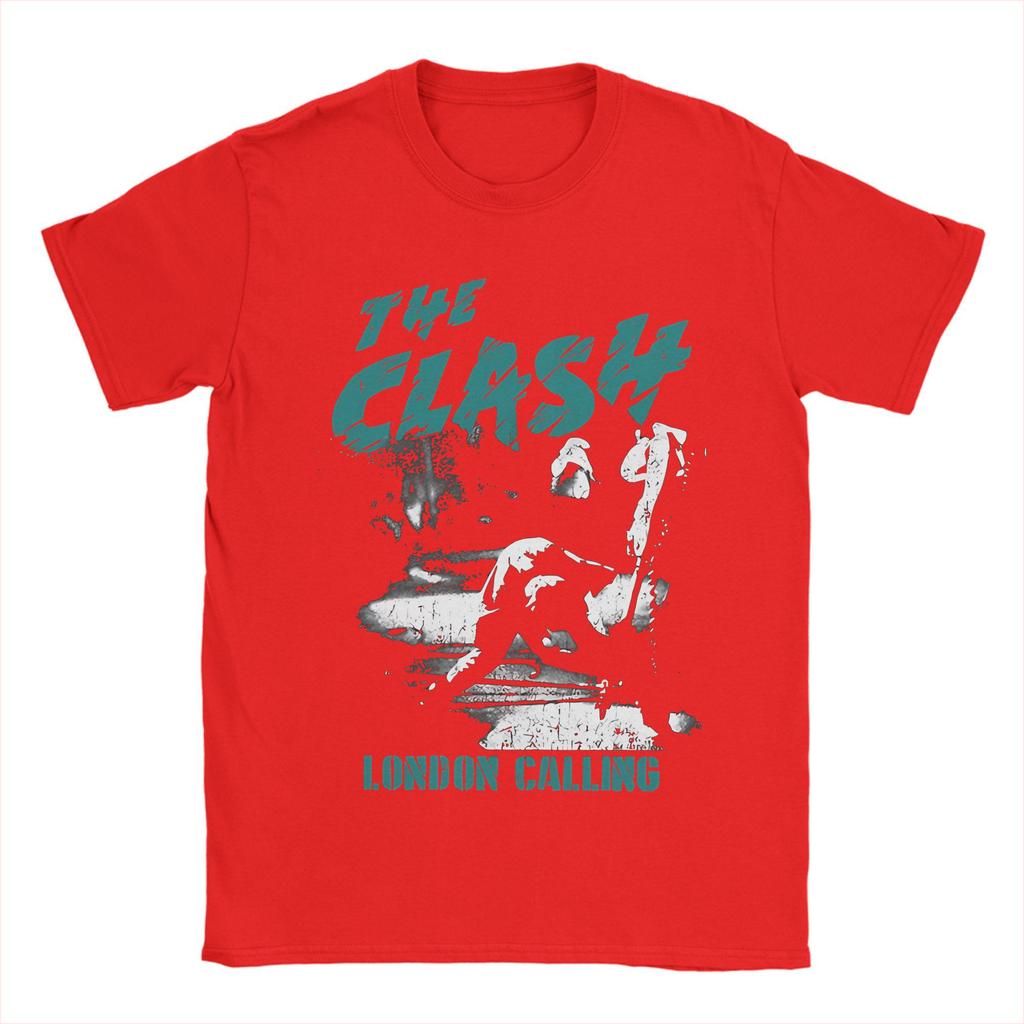 The Clash London Calling T-shirt dla mężczyzn i kobiet Koszulki vintage z okrągłym dekoltem T-shirt z krótkim rękawem Ubrania