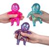 Confezione da 3 Giocattoli Morbidi in Silicone Glitterato da Spremere per Bambini: La texture a lento ritorno offre una sensazione soddisfacente, perfetta per alleviare lo stress