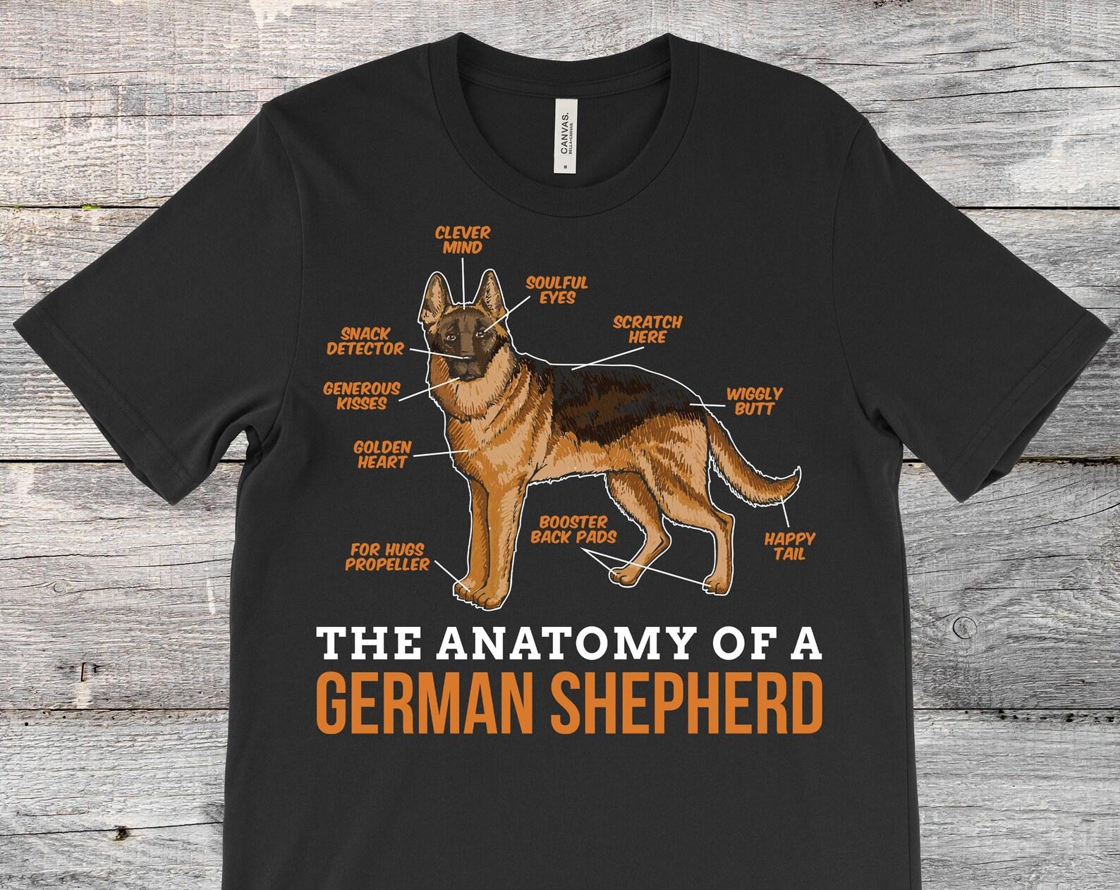 The Anatomy Of German Shepherd Dog T-Shirt, Shepherd Mom Mama Dad T Shirt, GSD Owner Gift, K9 Police Lover, Handler Trainers Present Costume 130