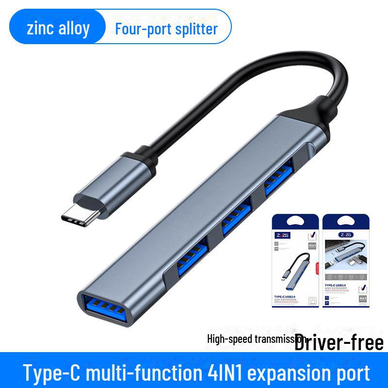 

USB-C to USB 3.0 Hub: 8-in-1 Expansion Dock with Four Ports for Notebooks typec to 4 in 1