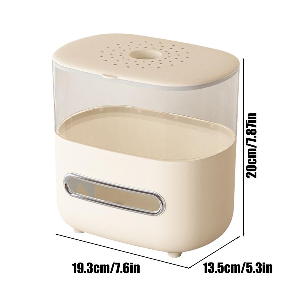 

Tissue Box Cover Non-Slip Fish Tank With Top Lid Tissue Cover Small Fish Tank For Living Room Bedroom Kitchen Office Apartment білий