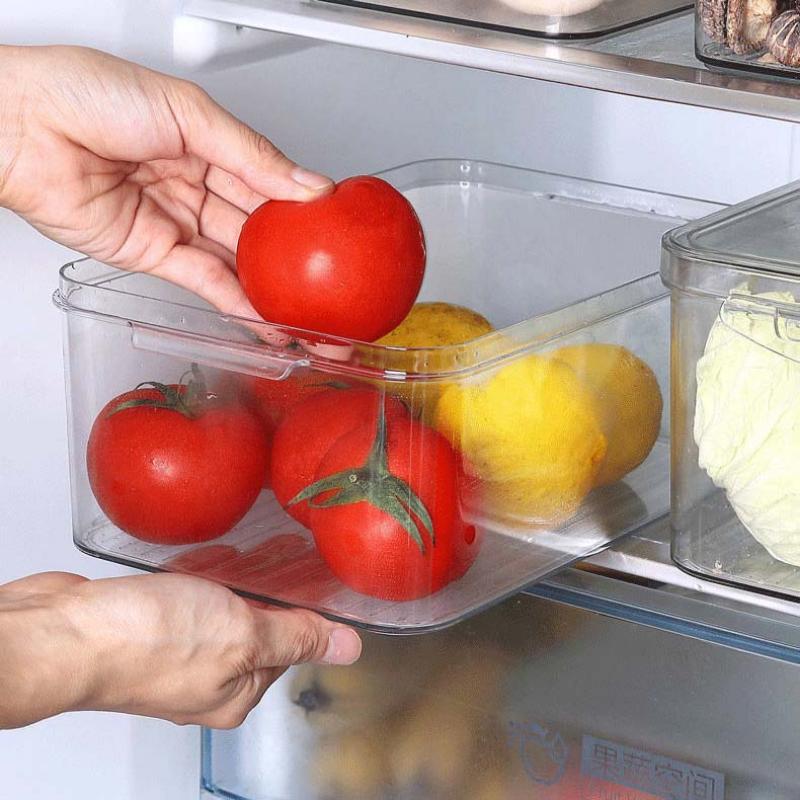 Large Capacity Transparent Food Storage Boxes Kitchen Refrigerator Eggs Vegetable Fruit Organizer Moisture-proof Sealed Box ECO