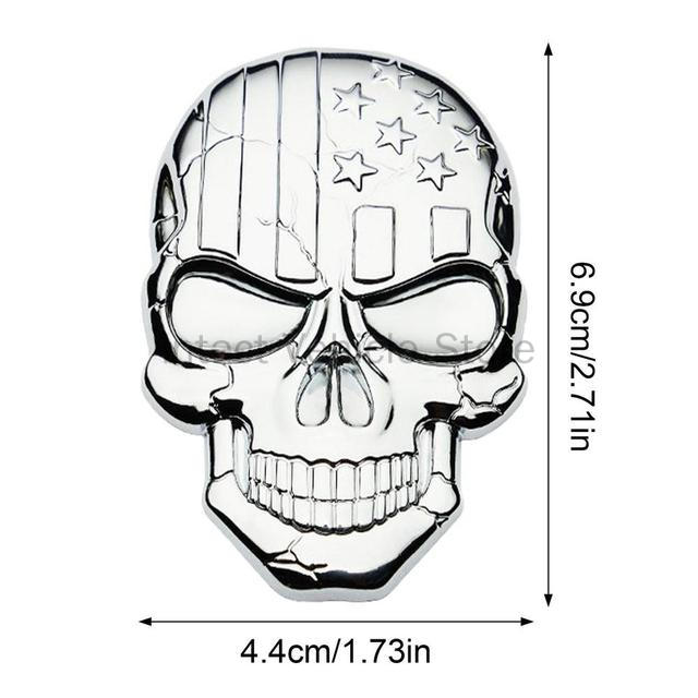 

3D металлический череп дьявола эмблема автомобиля наклейка хромированная наклейка на автомобиль значок бампер наклейка для автомобиля внедорожник грузовик мотоцикл автомобиль наклейка наклейки 1pcs серебряный