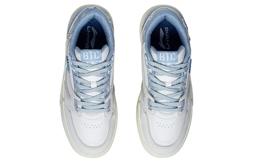 Li Ning 001 BTC Prm Textile, Synthetic Leather, Split Cow Leather Comfortable Abrasion Resistant Breathable Low Top AGCT004-1