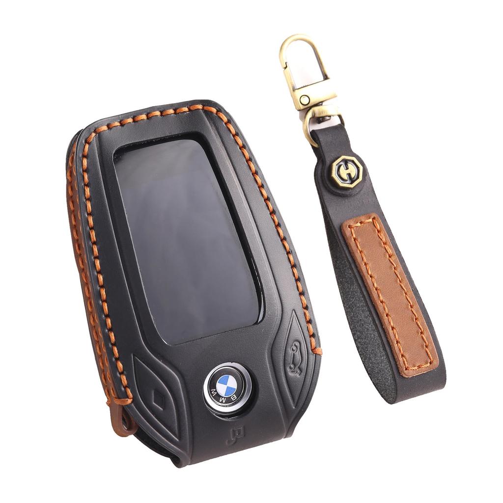 LCD-Schlüsselhülle aus Leder für BMW 7er 730Li 740 und 5er 530