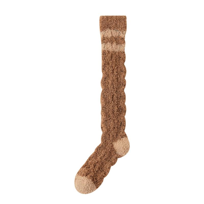 Female Winter Thickened Warm Sleeping Home Floor Long Leg Socks