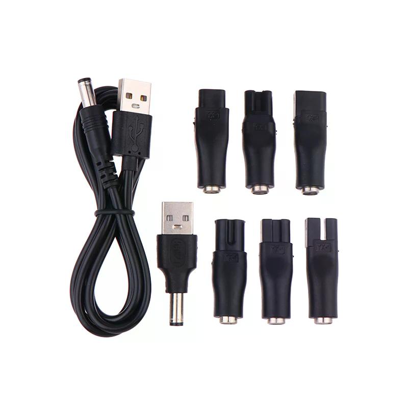 1/6/7/8 Stück Ersatz-Netzkabel 5V Ladegerät USB-Adapter Geeignet für Alle Arten von Elektrischen Haarschneidern Bartschneider Rasierern