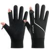 Winter Warm Gloves for Men Outdoor Riding Touch Screen Water-splashing and Windproof Plus Velvet Driving Finger Cold Proof Gloves