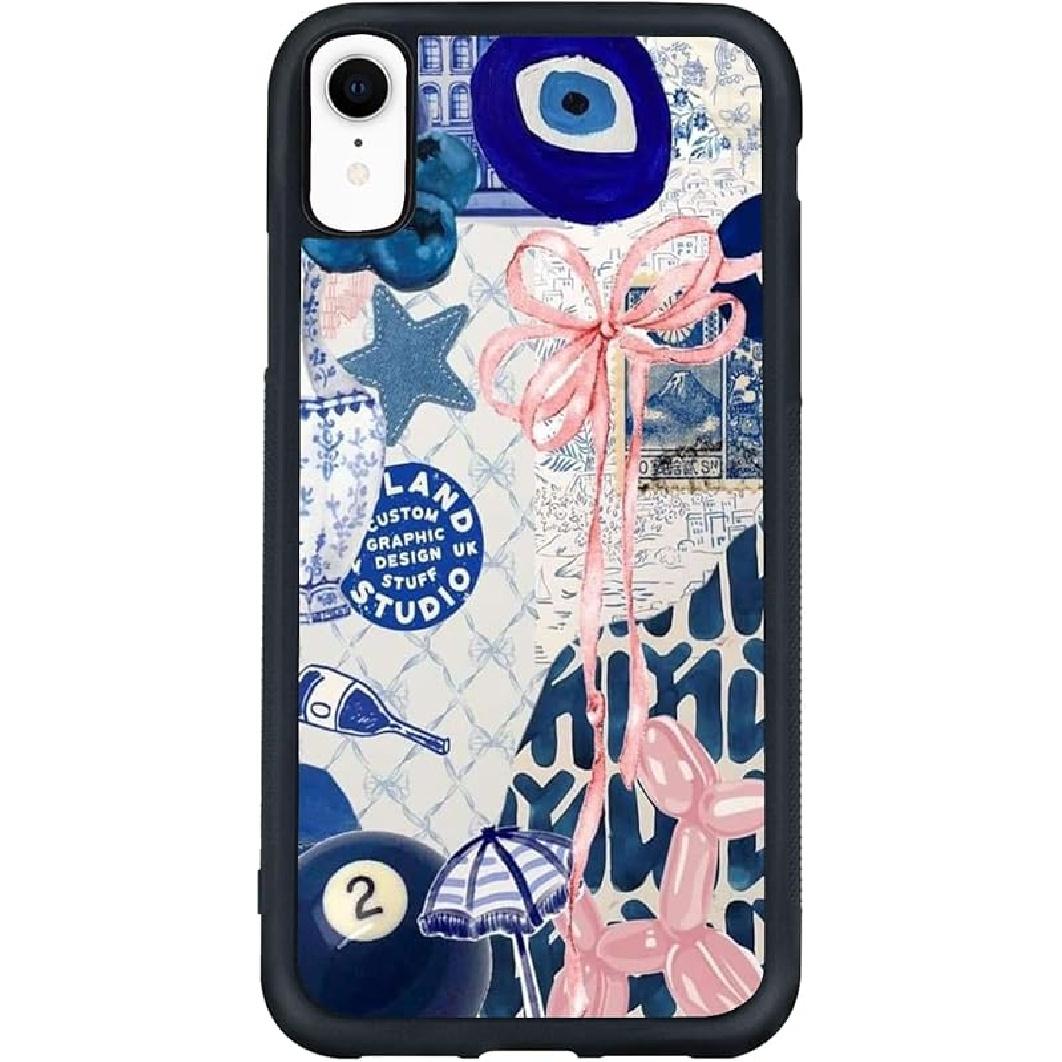 Collage Phone Case Shockproof Protective Preppy Bow Phone Case for iPhone 15 Trendy Phone Case iPhone XR