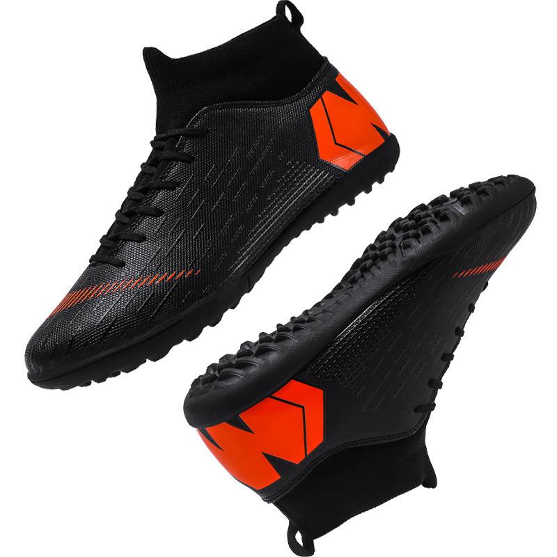 Training Nails Spikes 2025 Students Grass Broken Sneakers Competition Football Shoes Men's High Top New Teens