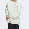 adidas Solid Color Kangaroo Pocket Hoodie Unisex Soft Daily Casual Streetwear Tops Linen Green IV7593