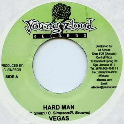 

7-дюймовая пластинка MR VEGAS / SHAKA POW - Hard Man / All My Ladies Young Blood 2006 Ямайка Регги, Ска и Даб