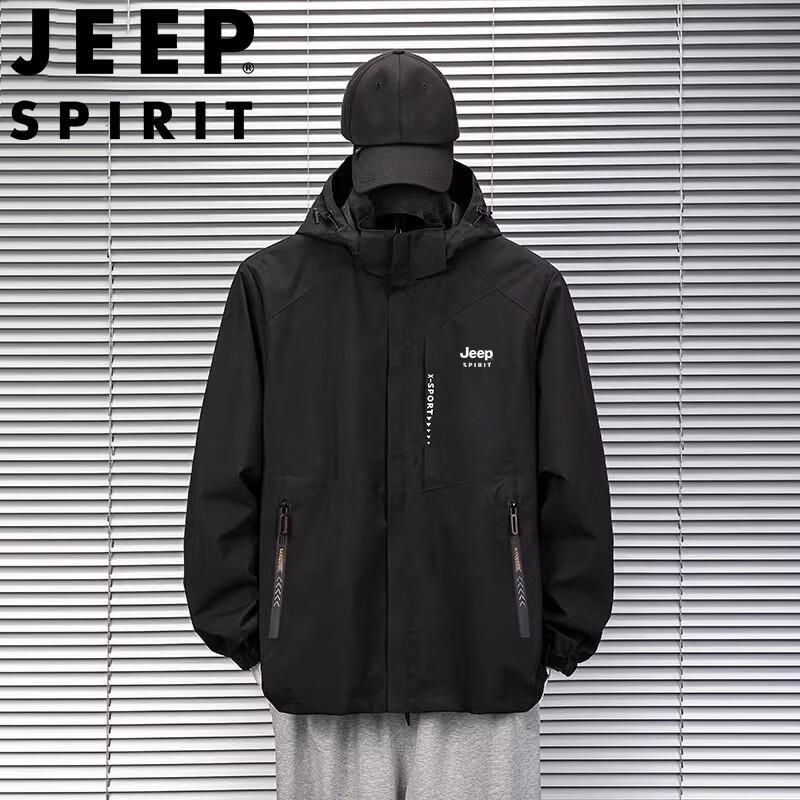 JEEP SPIRIT Men s Hooded Outdoor Casual Jacket XXL