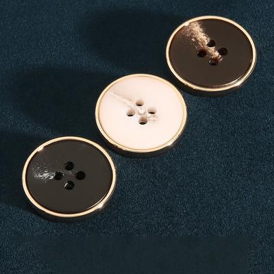 10 Stück Runde Schwarze Vierlochknöpfe Vielseitige Damenanzugjacke Mantel Pulloverknöpfe Herrenbekleidung Oberteil Hochwertige Knöpfe