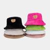 New Collegiate Style Cute Bear Bucket Hat for Women, Trendy Autumn/winter Plush Thickened Warm Sun Hat, Pot Hat