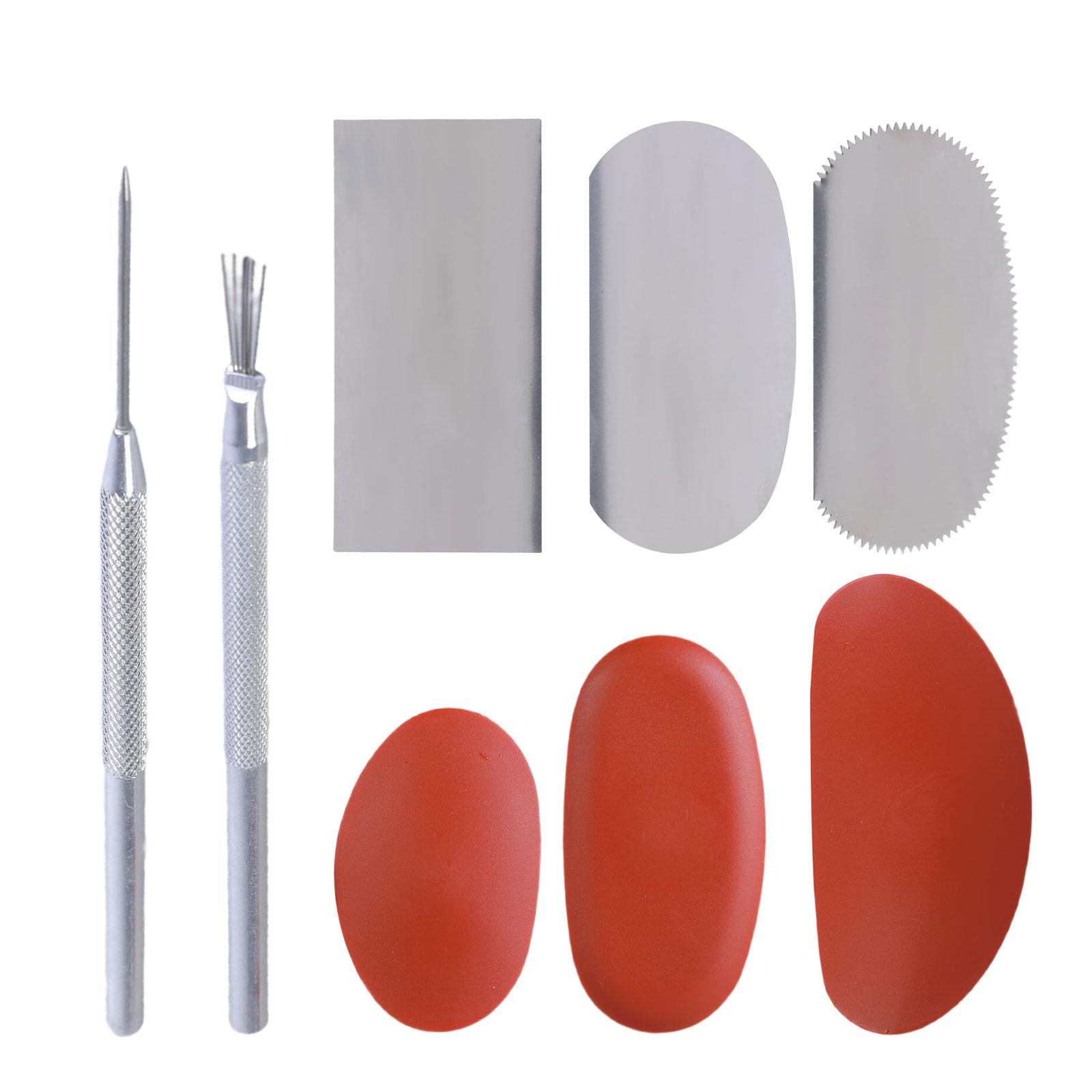 

Набор из 8 предметов для скульптуры, керамики, придания формы, скребок, резак, набор инструментов для керамической глины для лепки, моделирования, с силиконовым и металлическим инструментом