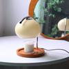 Candle Warmer Lamp Wooden Rack Iron Stand Glass Lampshade Decorative Retro Candle Melting Lamp with Timer