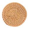 Natural Woven Rattan Cup Mats Small Rattan Cup Mats Unique Coaster Designed For Tea Rooms And Relaxation Areas