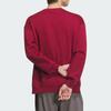 Adidas LABEL Crew Neck Comfortable Casual Couple's Fleece Lined Long Sleeved Sweatshirt Unisex Red JM9095