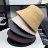 Soft Wool Woolen Basin Hat Simple Temperament Top Hat Women's Fashion Bucket Hat Literary Versatile Hat