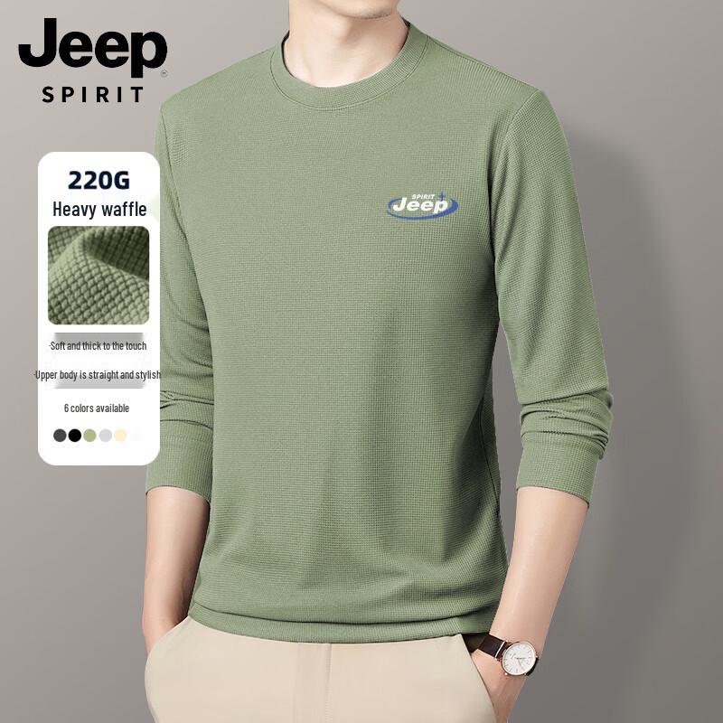 JEEP SPIRIT Men s Waffle Knit Long-Sleeve T-Shirt XL