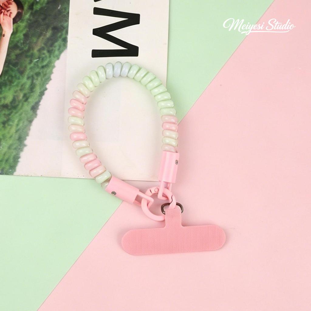 Spring Style Retractable Elastic Keychain & Phone Strap