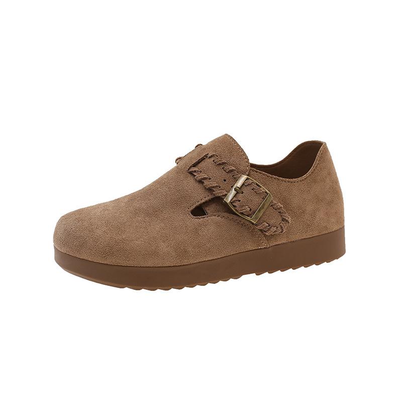 Birkenstock shoes women's 2025 new all-inclusive outer wear platform shoes bag head lazy one pedal outer wear soft-soled shoes single shoes
