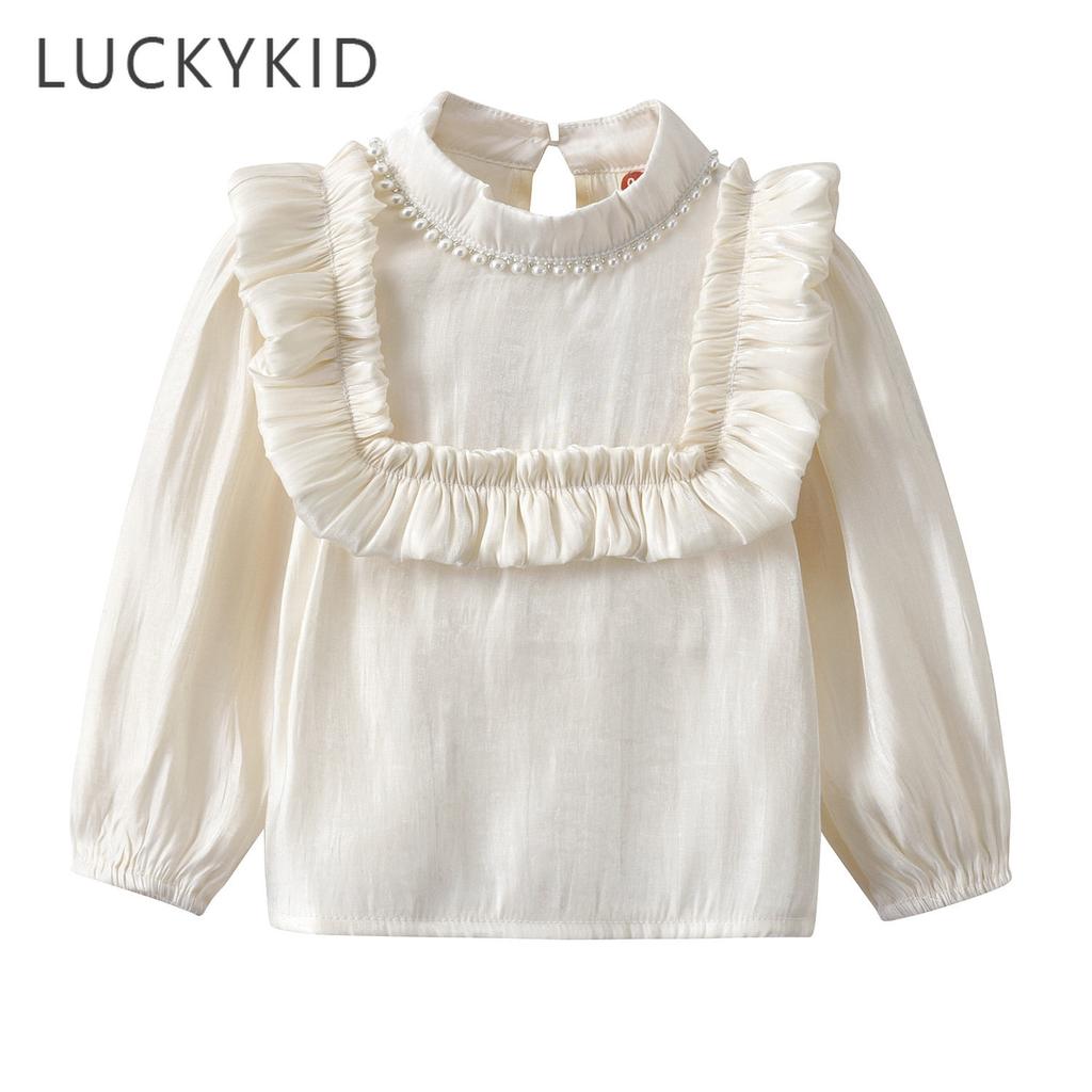 Bebê meninas algodão wihte blusa camisas primavera outono estilo coreano das crianças camisas de manga longa meninas princesa topos