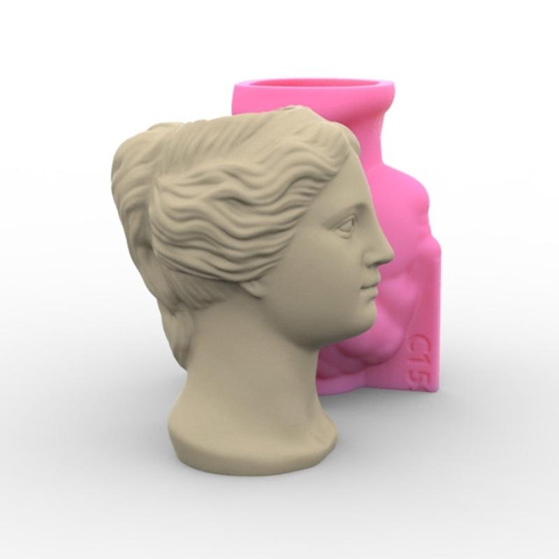 Candles Holder Resin Mold,Cement Gypsum Flower Pot Silicone Molds Epoxy Resin Casting Molds for DIY Jewelry Storage Box