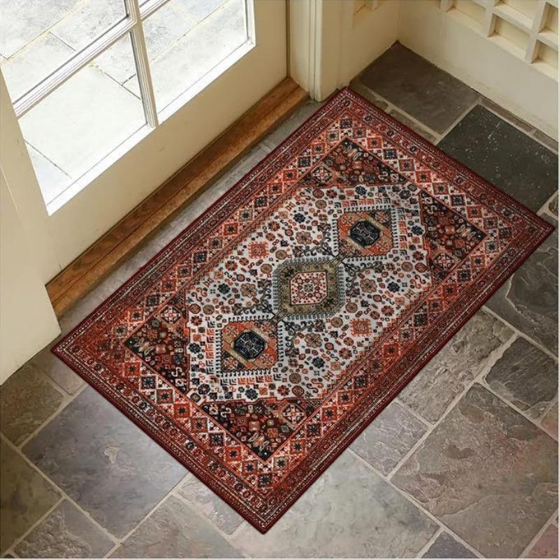 Persian Style Print Non-Slip Door Mat Modern Entrance Carpet Rug for Home Decoration Durable Easy To Clean Indoor Outdoor Decor