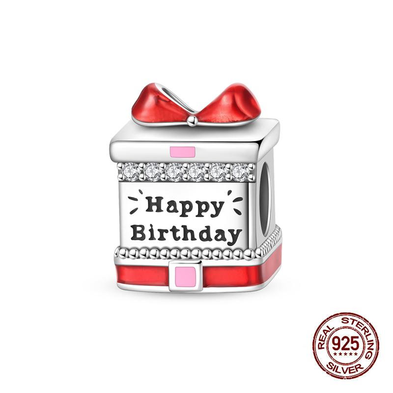 100% Copper Colorful Suitcase Bag Travel Handbag Charms Beads Fit Original Bracelets Fine Diy Anniversary Jewelry