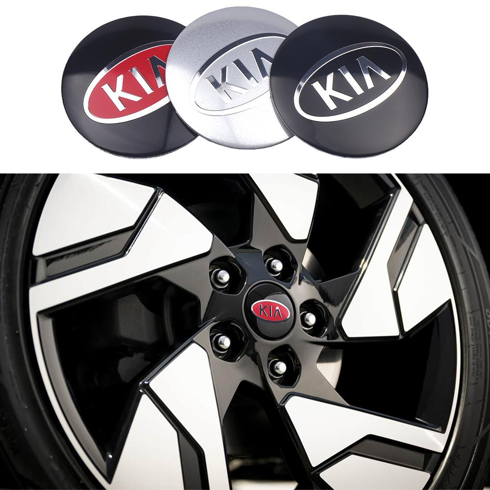 2026 Hot Car Sticker 4PC 56mm 60mm Car Wheel Center Covers Sticker Hub Cap Decoration For KIA Ceed Sorento K5 Rio Sportage Soul