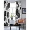 Schwarze geometrische Textur Fenster Vorhänge für Wohnzimmer Schlafzimmer Vorhang moderne Küche Jalousien Vorhänge Vorhänge