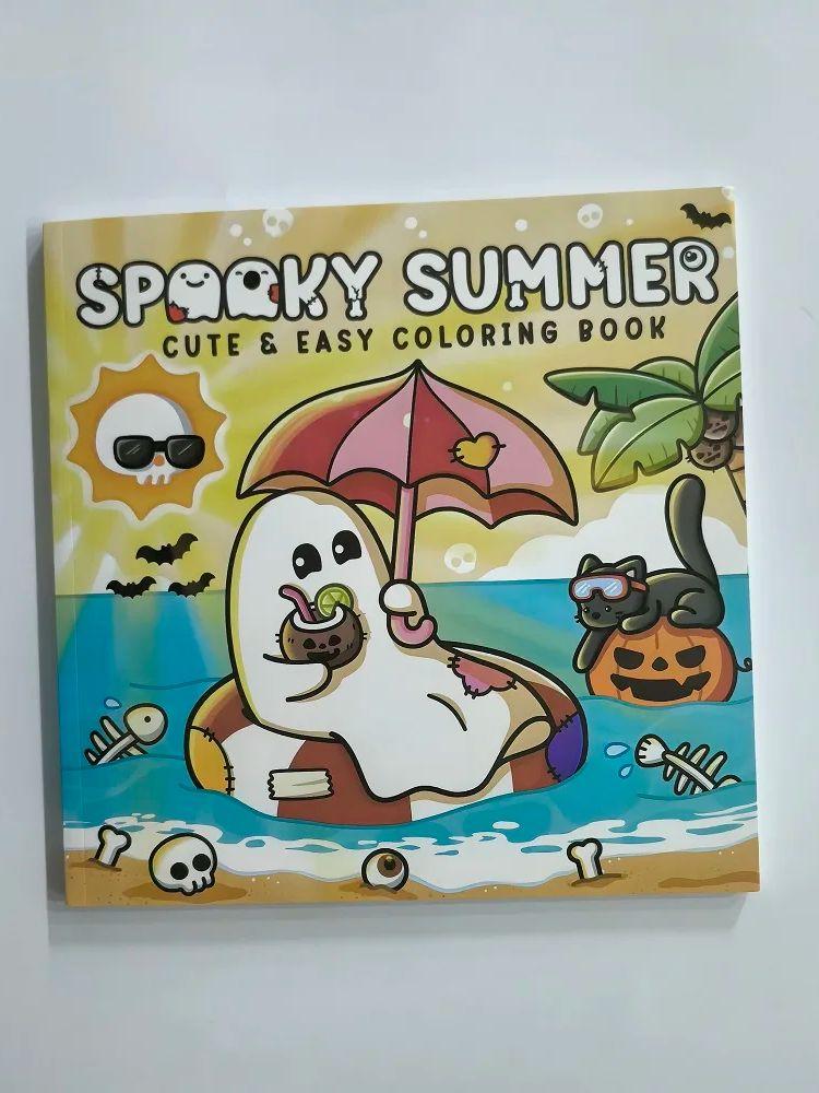 

Halloween Spooky Summer Book Spooky Cutie Coloring Book for Adults and Teen Featuring Adorable Creepy Creatures Painting Gift 1