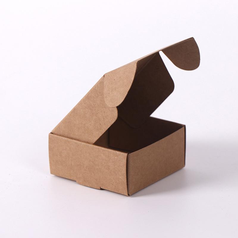 Cutie de cadou din hârtie de împachetat, 50 de buc. Cutie de ambalaj kraft pătrată, consumabile pentru petrecerea de nuntă, săpun lucrat manual, cutie cadou de bomboane de ciocolată