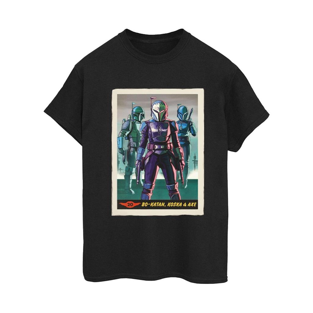 STAR WARS Womens/Ladies The Mandalorian Bo-Katan Koska and Axe Cotton Boyfriend T-Shirt