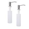 2 Sets Soap Dispenser for Kitchen Sink 304 Stainless Steel Built in Soap Dispenser Countertop Pump Head with 300ML