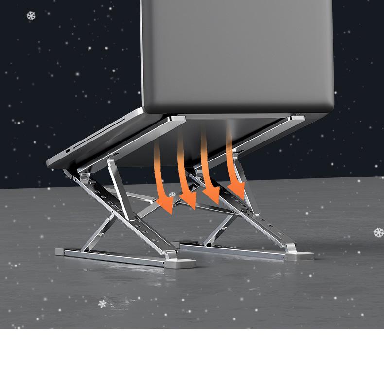 Aluminum Alloy Adjustable Laptop Stand with Dual-Layer Heat Dissipation
