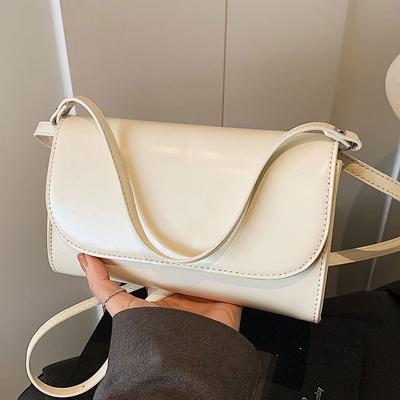 French Ins Niche Solid Color Simple Fashion Casual Versatile Small Square Bag Daily Commute Portable Messenger Bag Bag Women