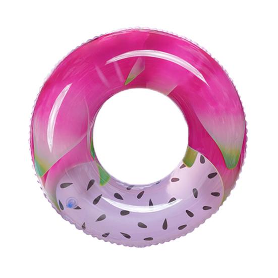 Summer Fruit Print Swim Ring Kids Adults Inflatable Leakproof Thickened PVC Swimming Ring Outdoor Pool Beach Party Float Tube