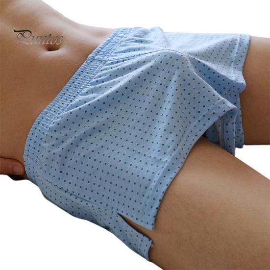 Loose Boxer Underwear Soutong Print Wide Waistband Men Underpants Comfy Elastic Waist Homewear Home L