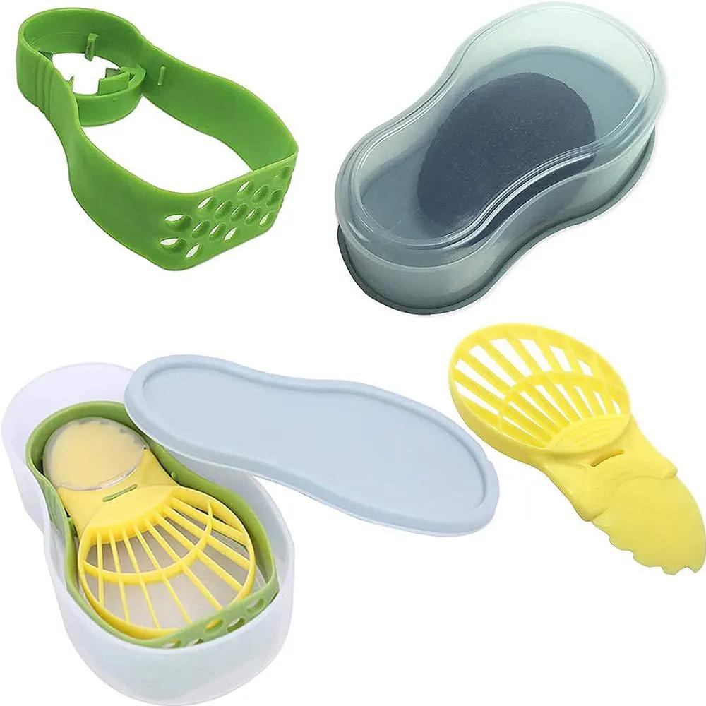 Avocado Slicer 3 In 1 Shea Corer Butter Fruit Peeler Cutter Pulp Separator Plastic Knife Kitchen Vegetable Tools