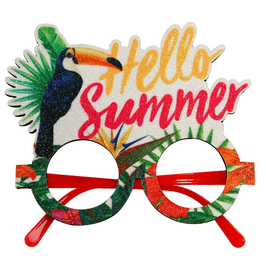 Luaus Party Glasses Funny Hawaiians Glasses,Tropical Fancy Dress Props,Beach Theme Party Supply Decors for Adult Kids