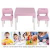 Childrens Kids Plastic Table Chair Set Lrning Studying Desk for Home Kindergarten Blue Green