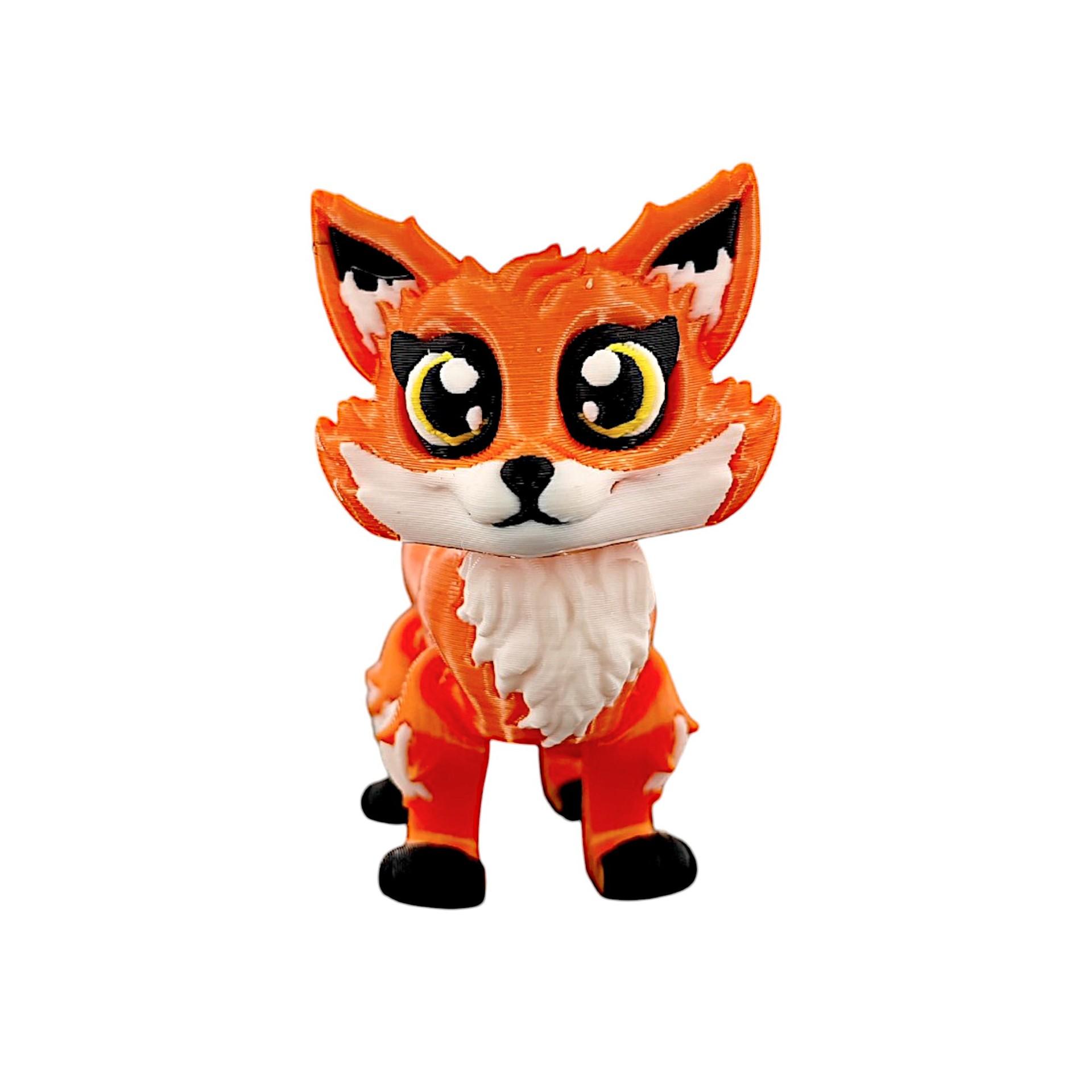 

NEW 3D Printed Toy Animal Models Mini Cute Fox Figurines miniature items Desktop Ornaments Home Decorations Children s Gifts
