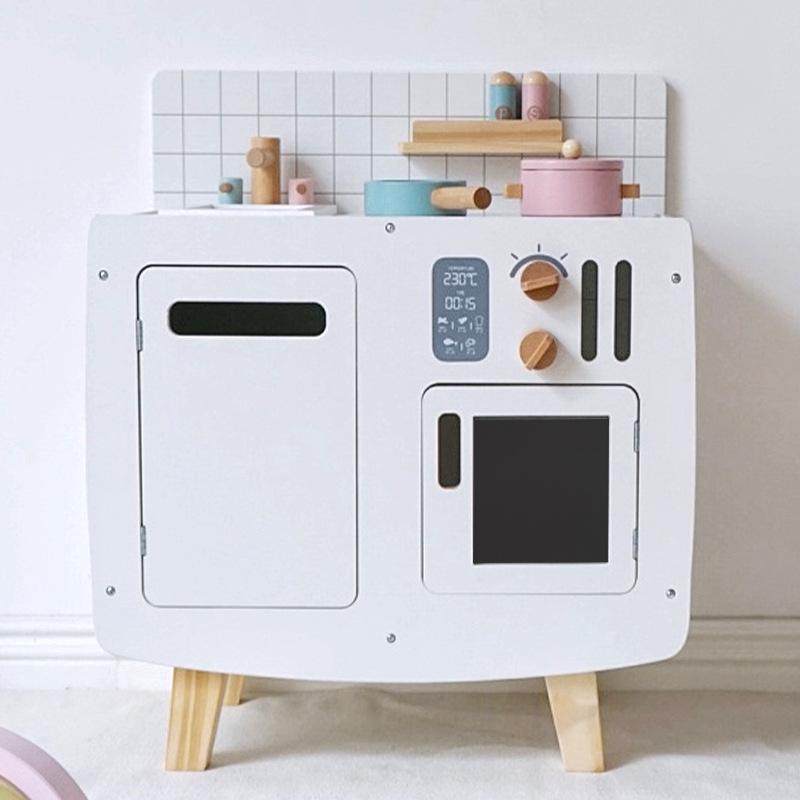 

Ретро Деревянная Игровая Кухня для Детей 3-5 лет - Набор Кухонных Игрушек для Мальчиков и Девочек